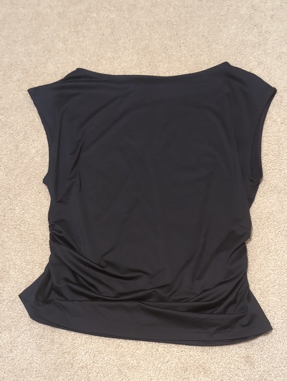 H&M Black Boatneck Sleeveless Tank Top